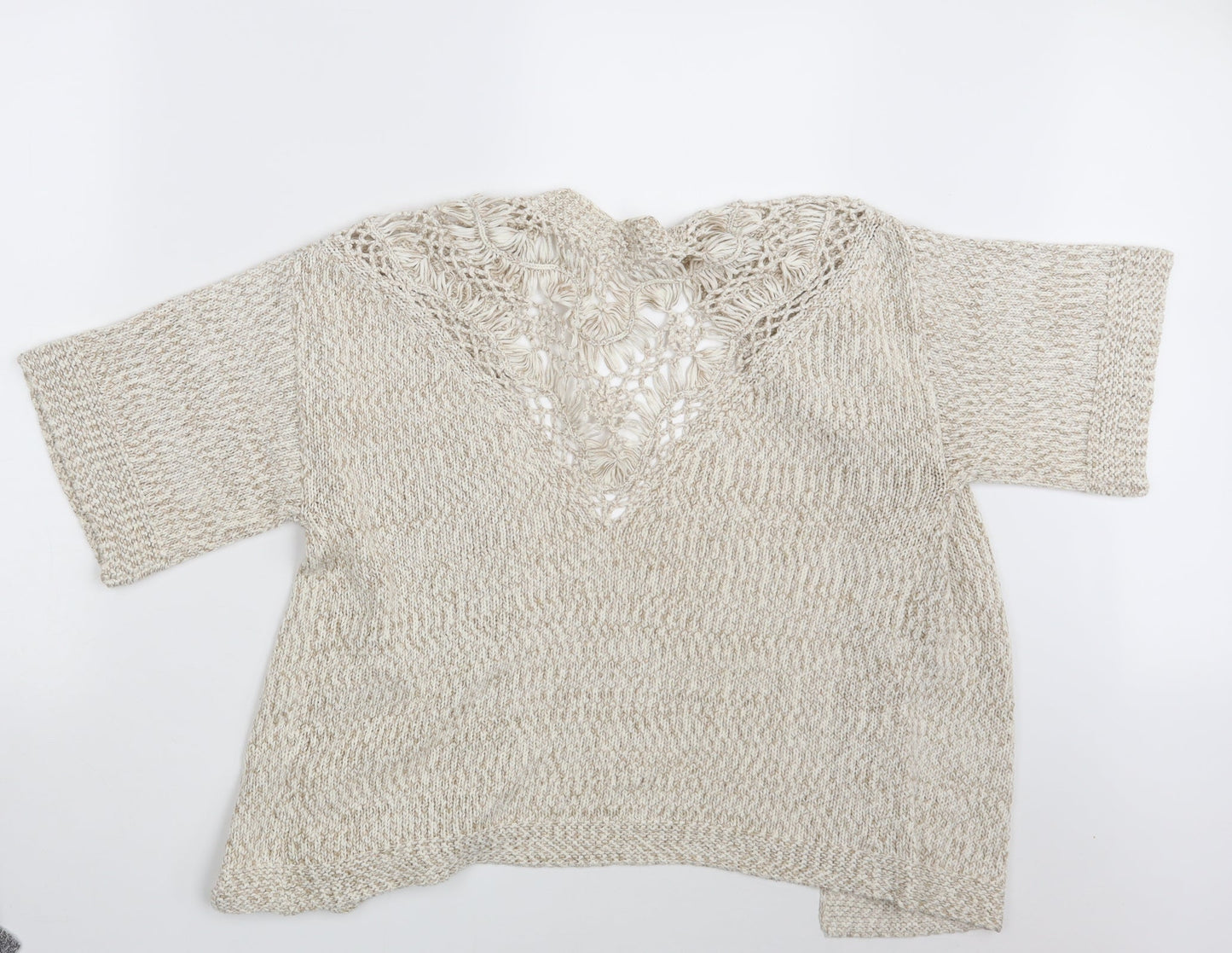 Indigo Womens Beige   Wrap Jumper Size S