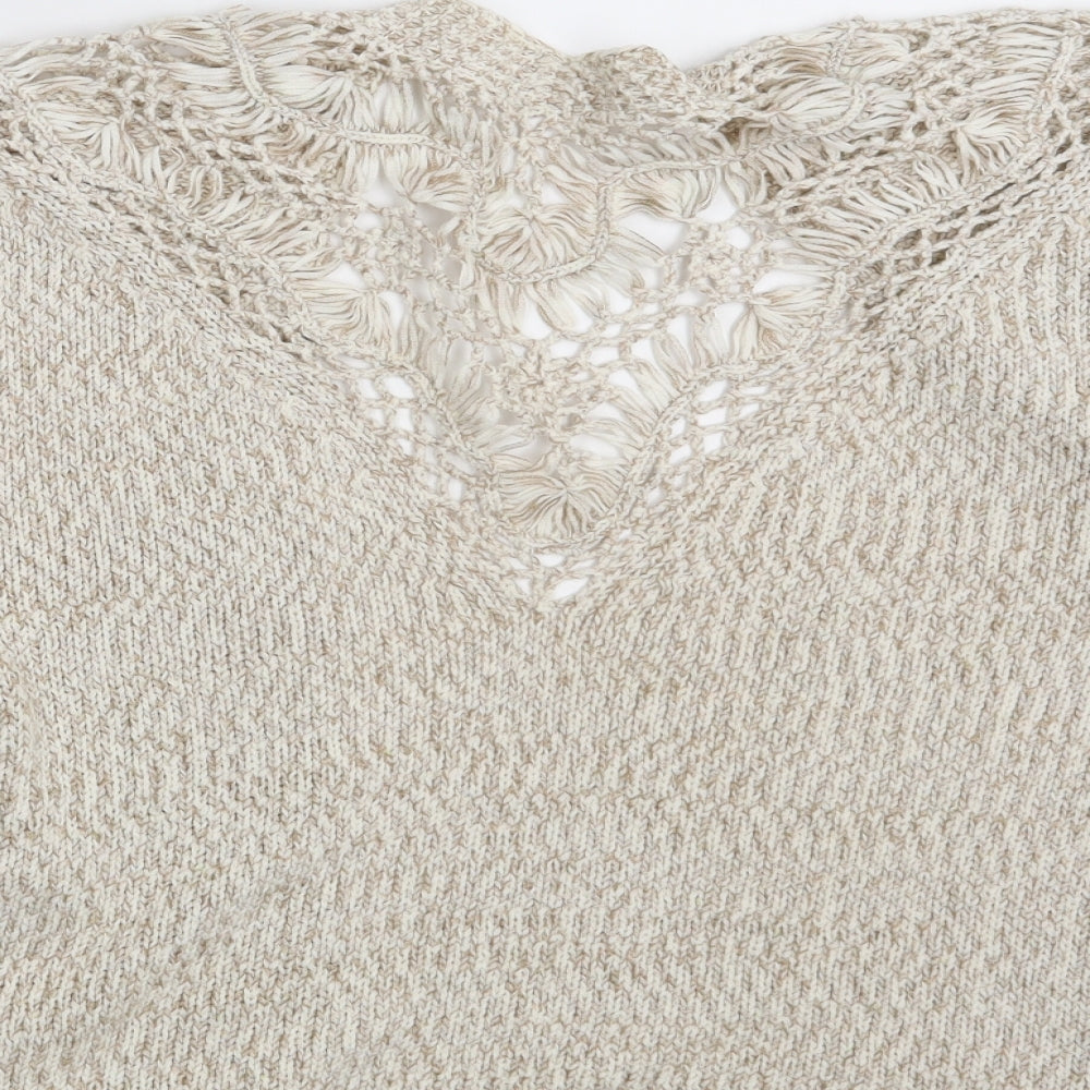 Indigo Womens Beige   Wrap Jumper Size S