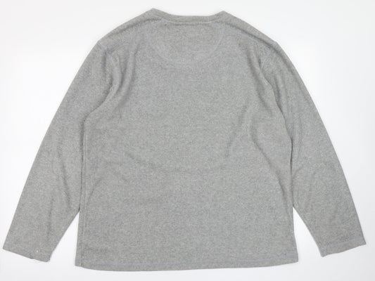 Cedar Wood State Mens Grey  Fleece Pullover Sweatshirt Size M