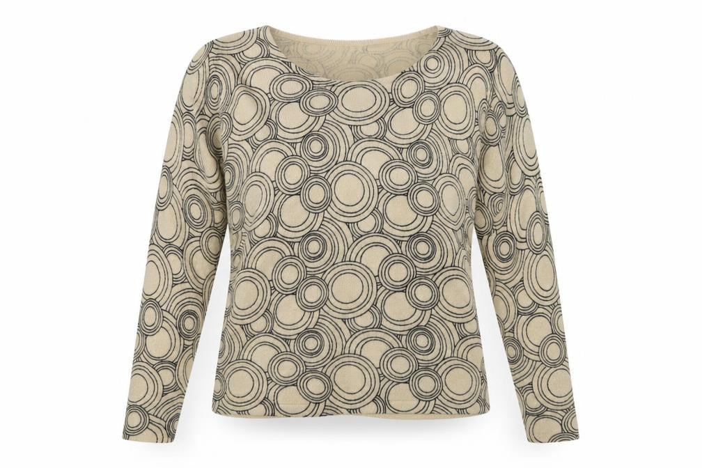 Brown Womens Gold  Knit Pullover Jumper Size S