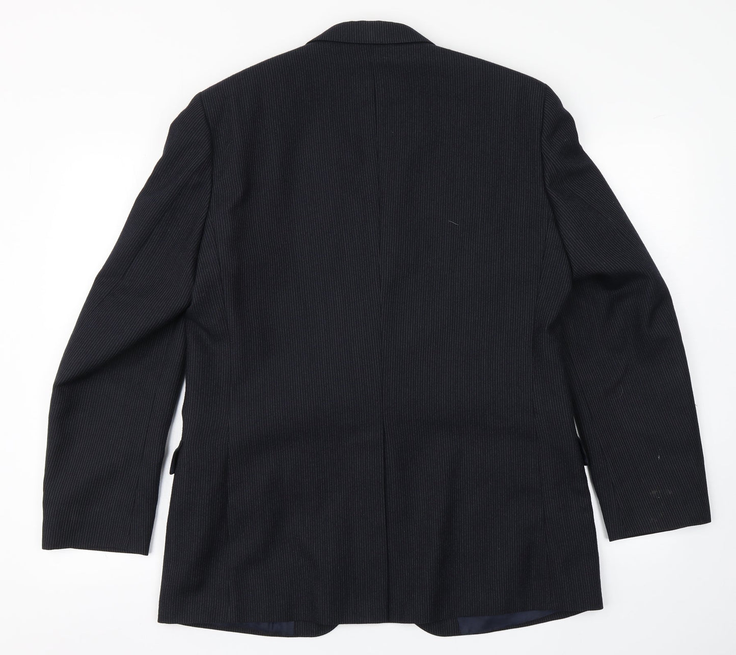 The Burton Collection Mens Blue Striped  Jacket Blazer Size 42