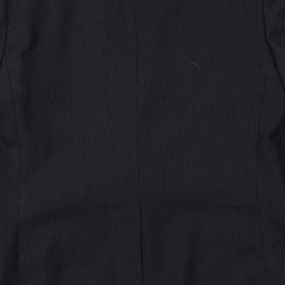 The Burton Collection Mens Blue Striped  Jacket Blazer Size 42