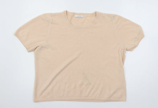 Marks and Spencer Womens Pink  Knit Basic T-Shirt Size 18