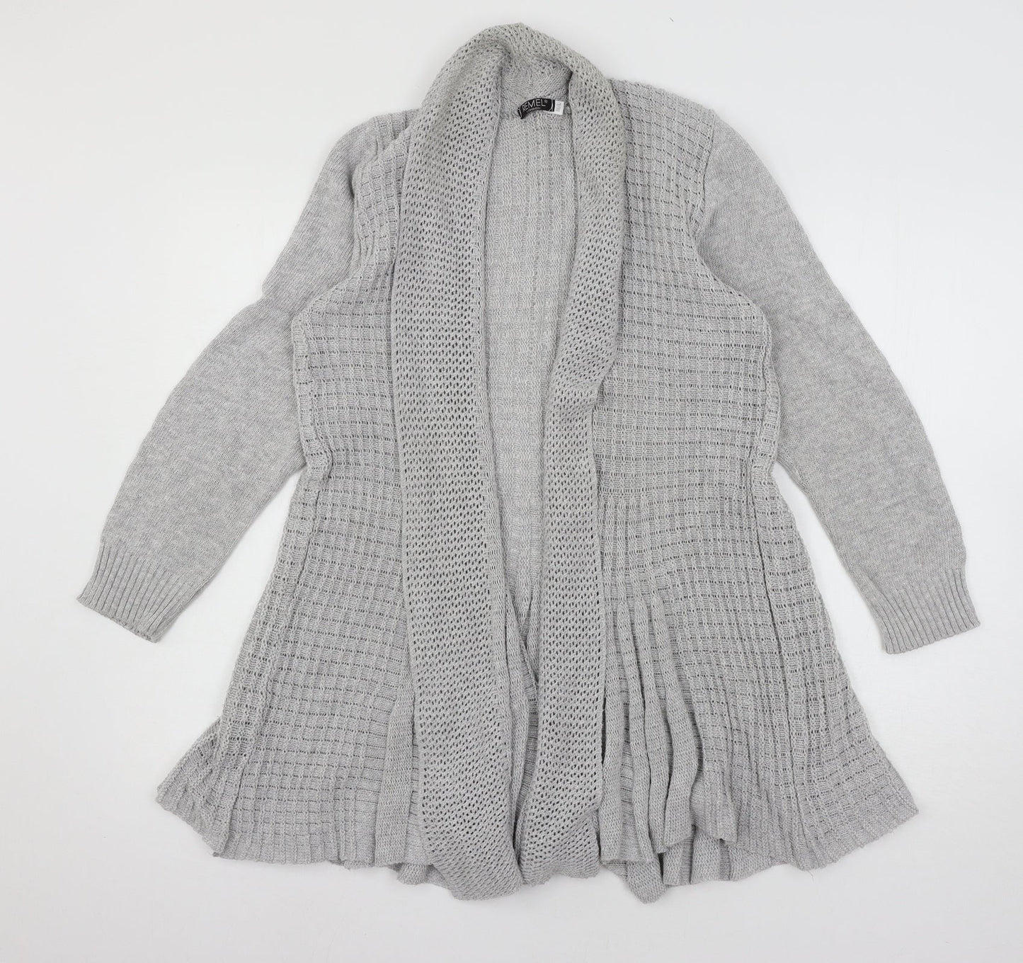 Remel Womens Grey  Knit Cardigan Jumper Size M