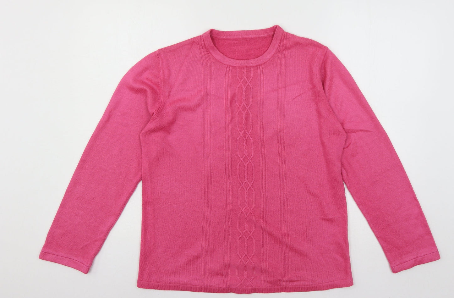 Sarah Hamilton Womens Pink  Knit Pullover Jumper Size L