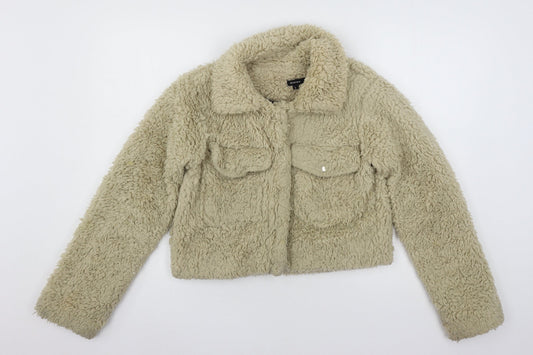 Rising Womens Beige  Microfibre Jacket  Size S