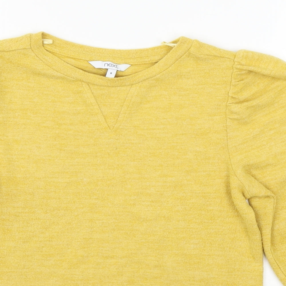 NEXT Womens Yellow  Jersey Pullover Jumper Size 6