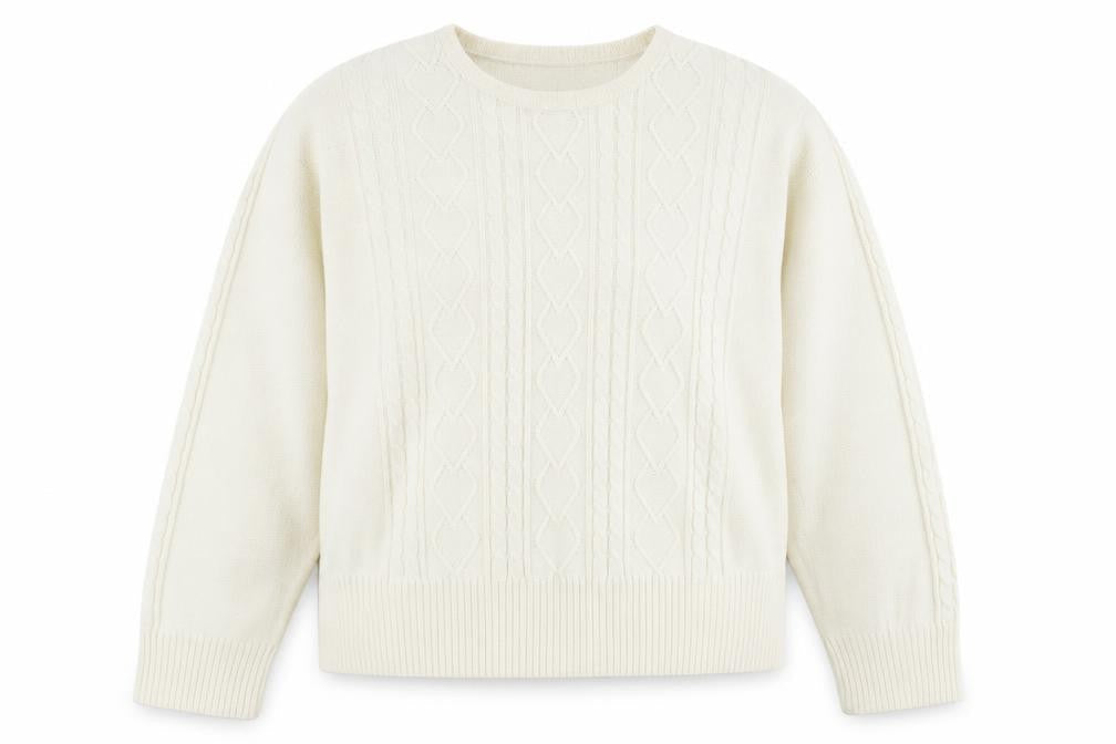 Country Casuals Womens White Geometric  Pullover Jumper Size L