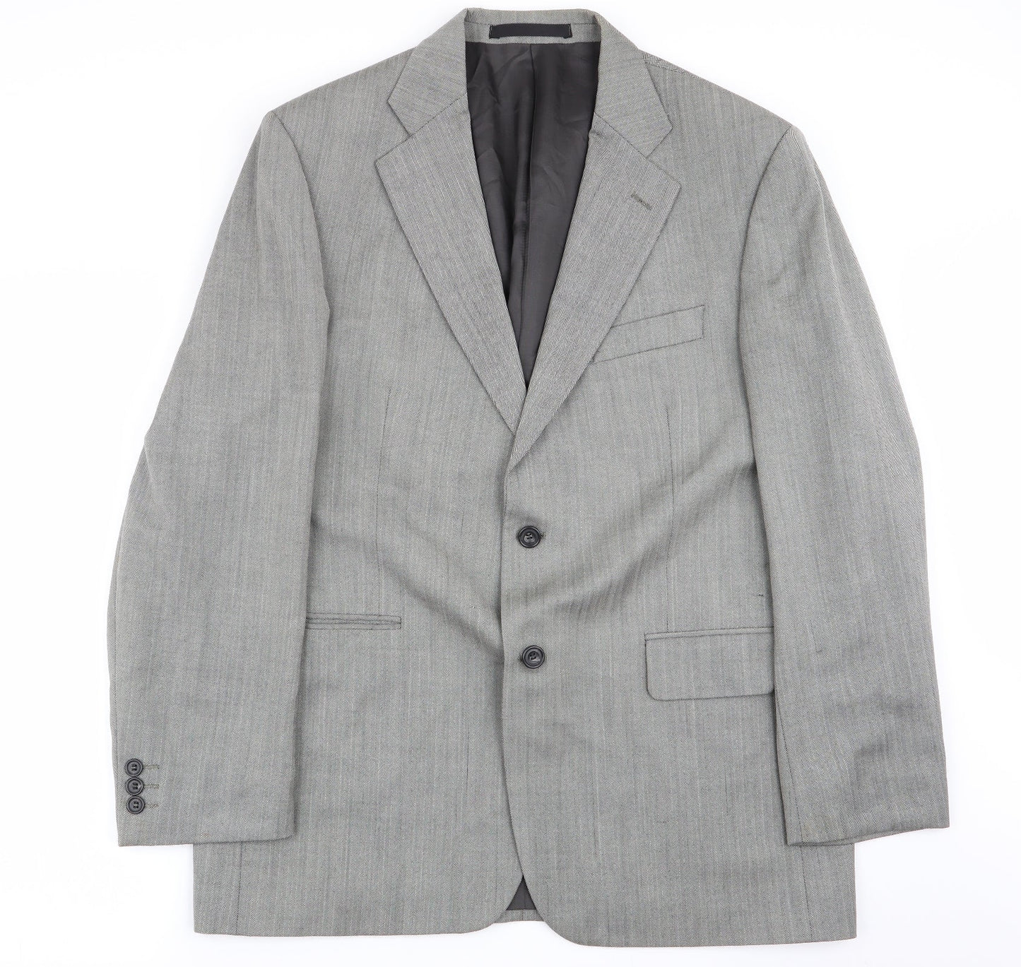 M&S Mens Grey Geometric  Jacket Blazer Size M