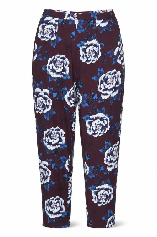 Missguided Womens Purple Floral  Trousers  Size 10 L28 in
