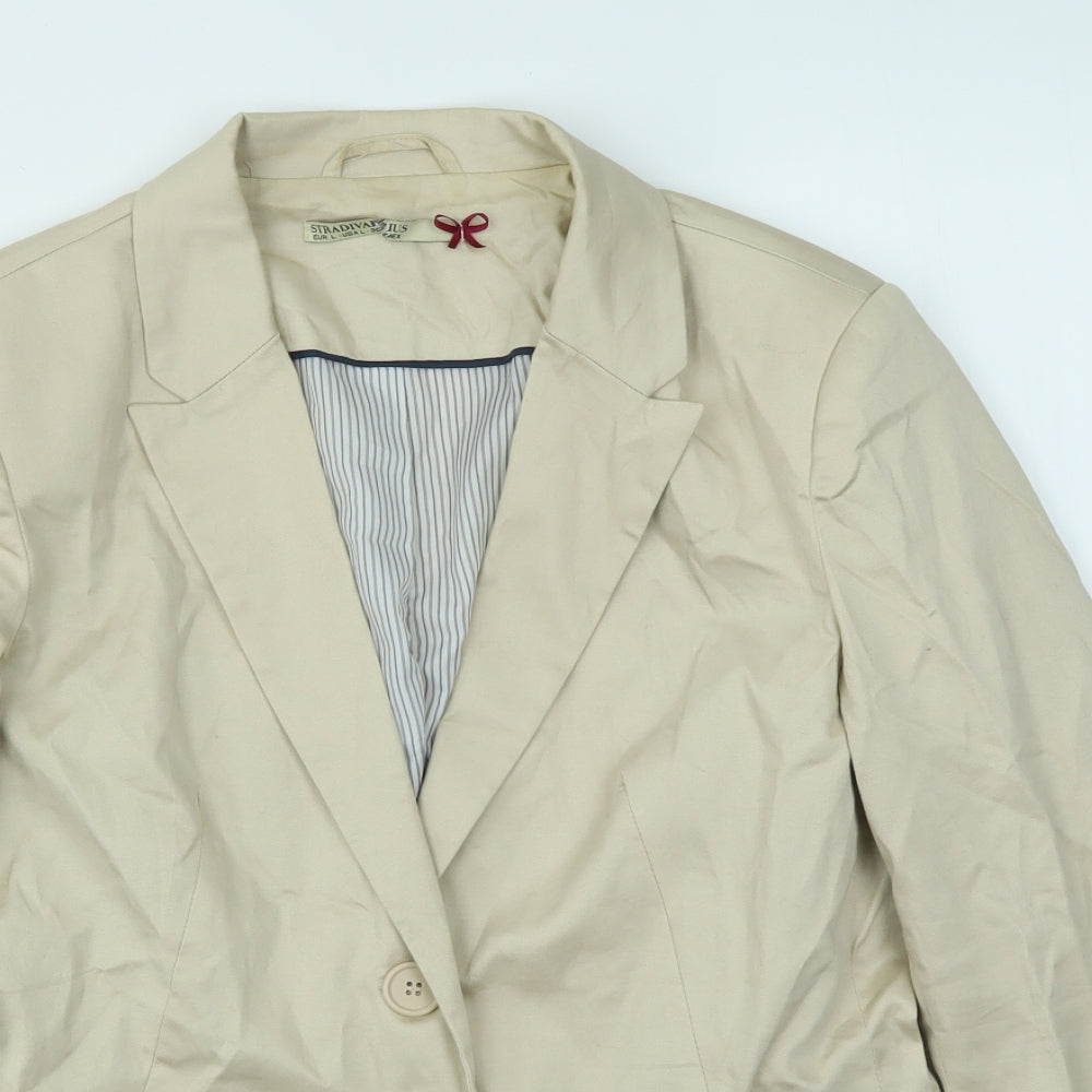 Stradivarius Womens Beige   Jacket Blazer Size L