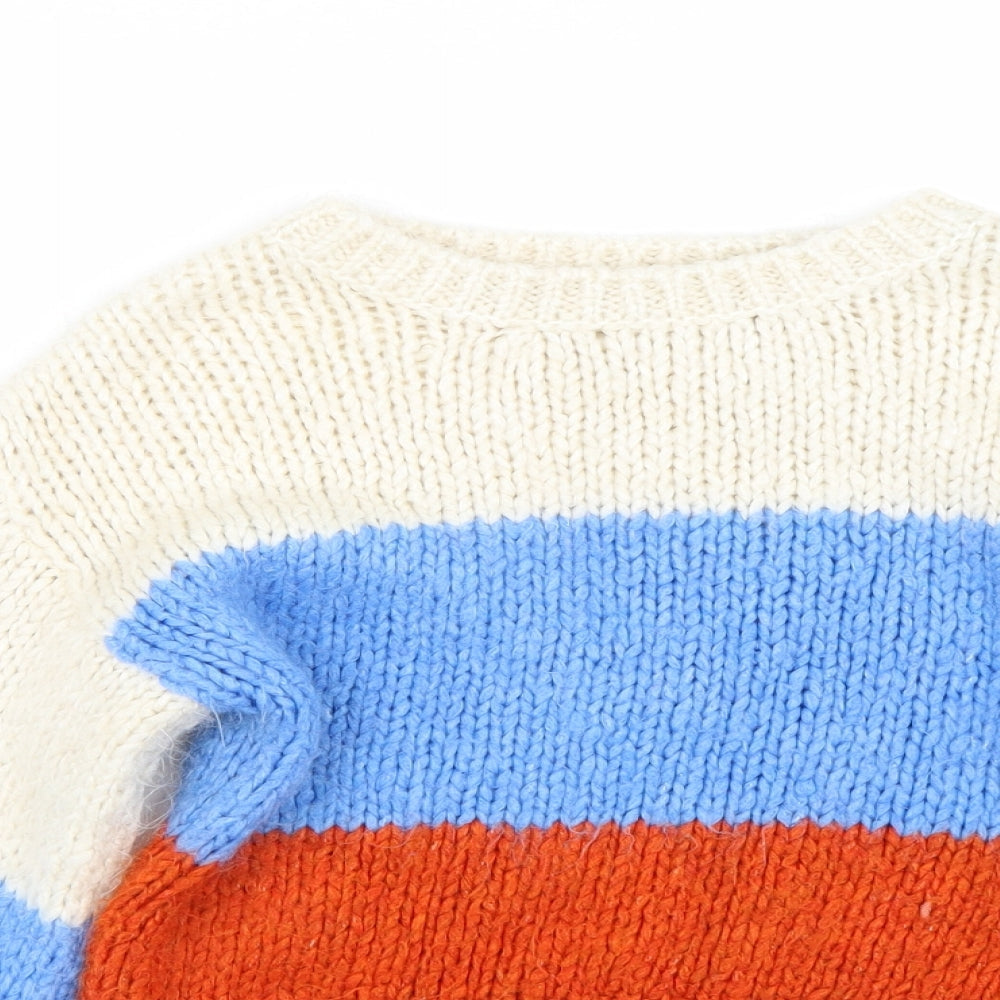 Preworn Womens Multicoloured Striped  Pullover Jumper Size S