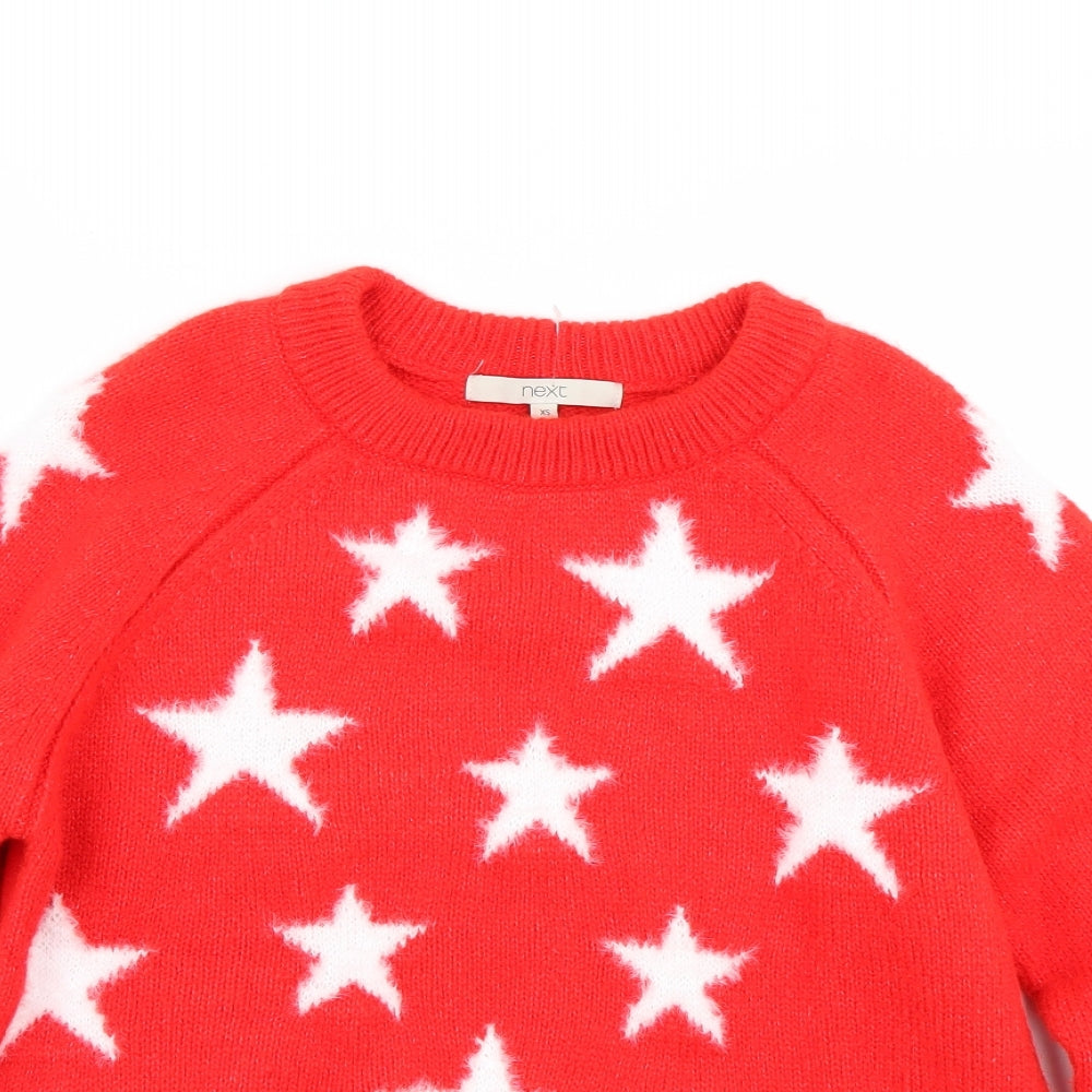 NEXT Womens Red Polka Dot  Pullover Jumper Size XS