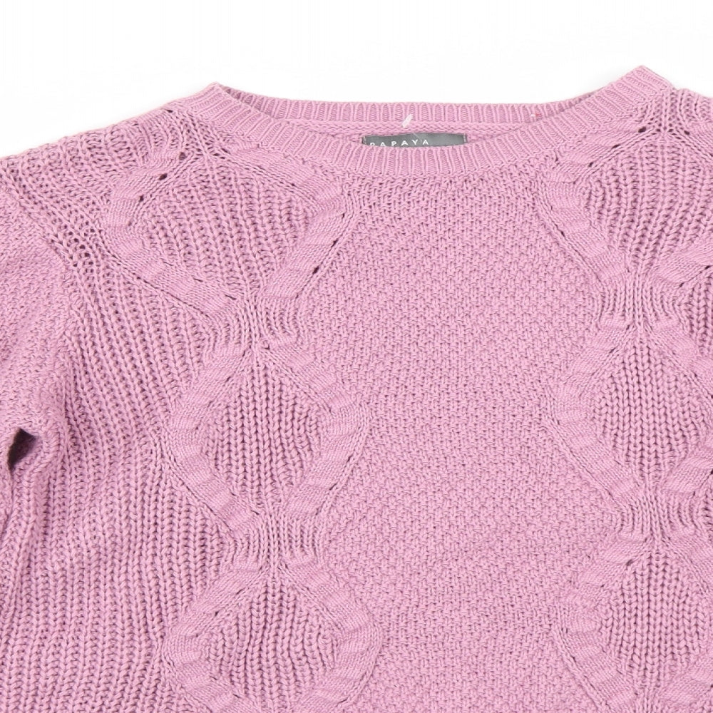 Papaya Womens Purple   Pullover Jumper Size 12