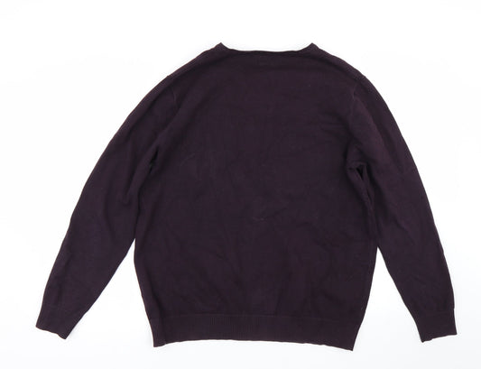 BHS Mens Purple   Pullover Jumper Size L
