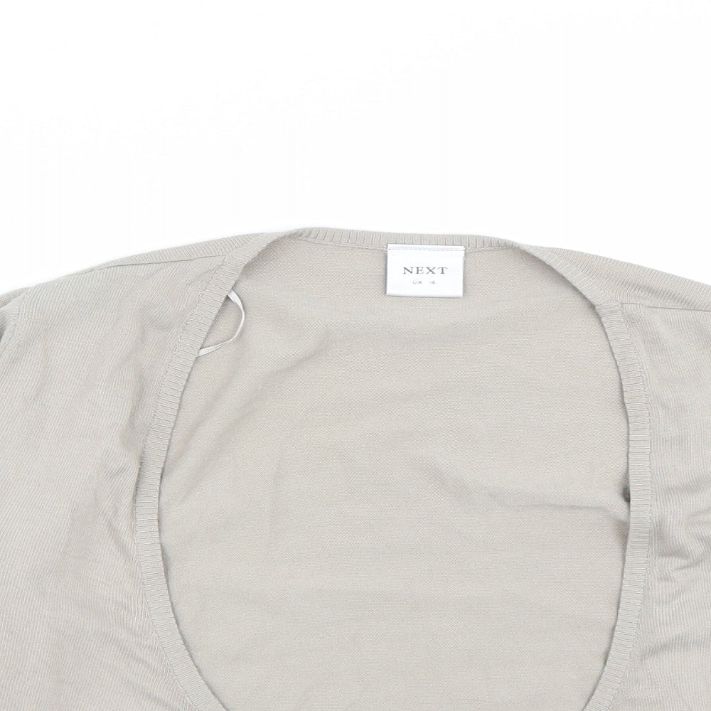 NEXT Womens Beige   Cape Jumper Size 16