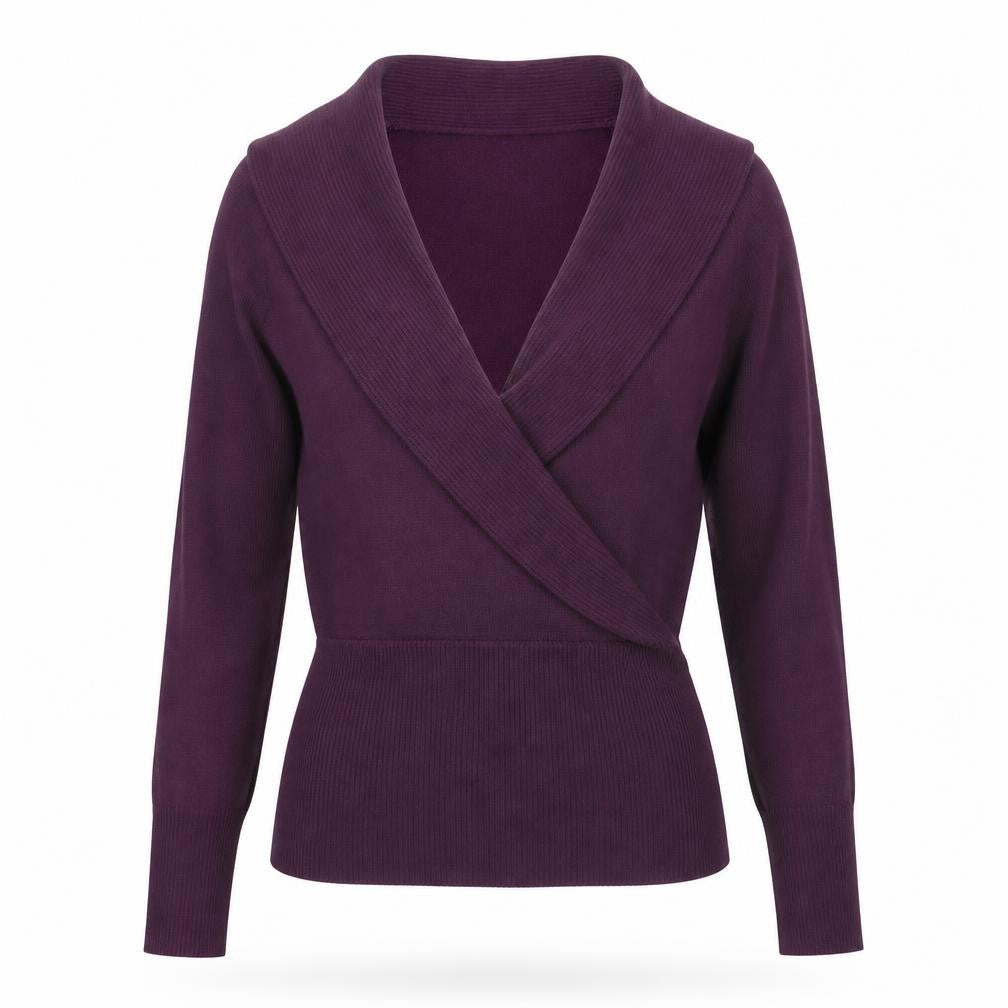 H&M Womens Purple  Knit Pullover Jumper Size M