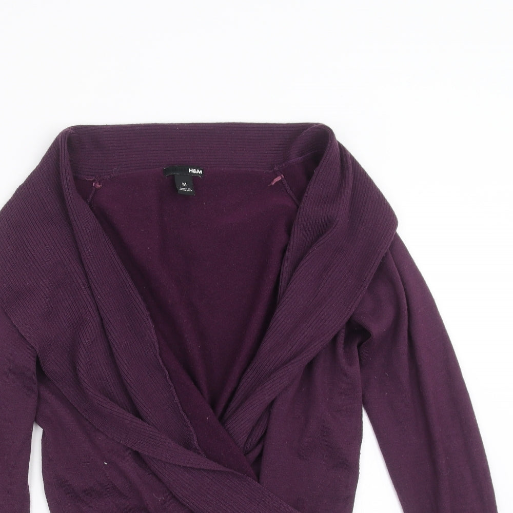 H&M Womens Purple  Knit Pullover Jumper Size M
