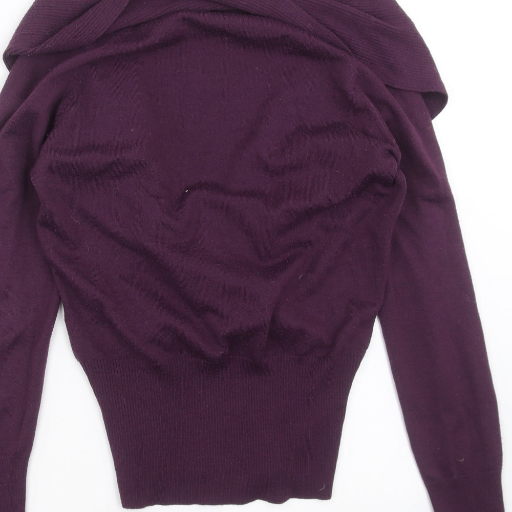 H&M Womens Purple  Knit Pullover Jumper Size M