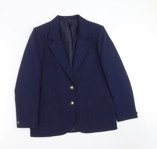 Preworn Womens Blue   Jacket Suit Jacket Size 12