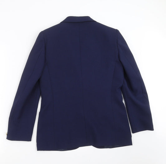 Preworn Womens Blue   Jacket Suit Jacket Size 12