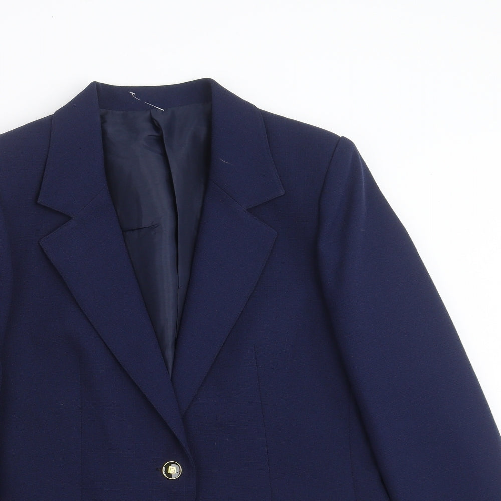 Preworn Womens Blue   Jacket Suit Jacket Size 12