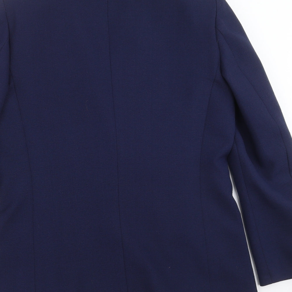 Preworn Womens Blue   Jacket Suit Jacket Size 12
