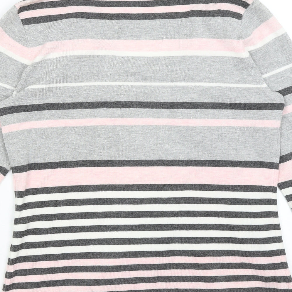 CC Womens Pink Striped  Pullover Jumper Size S
