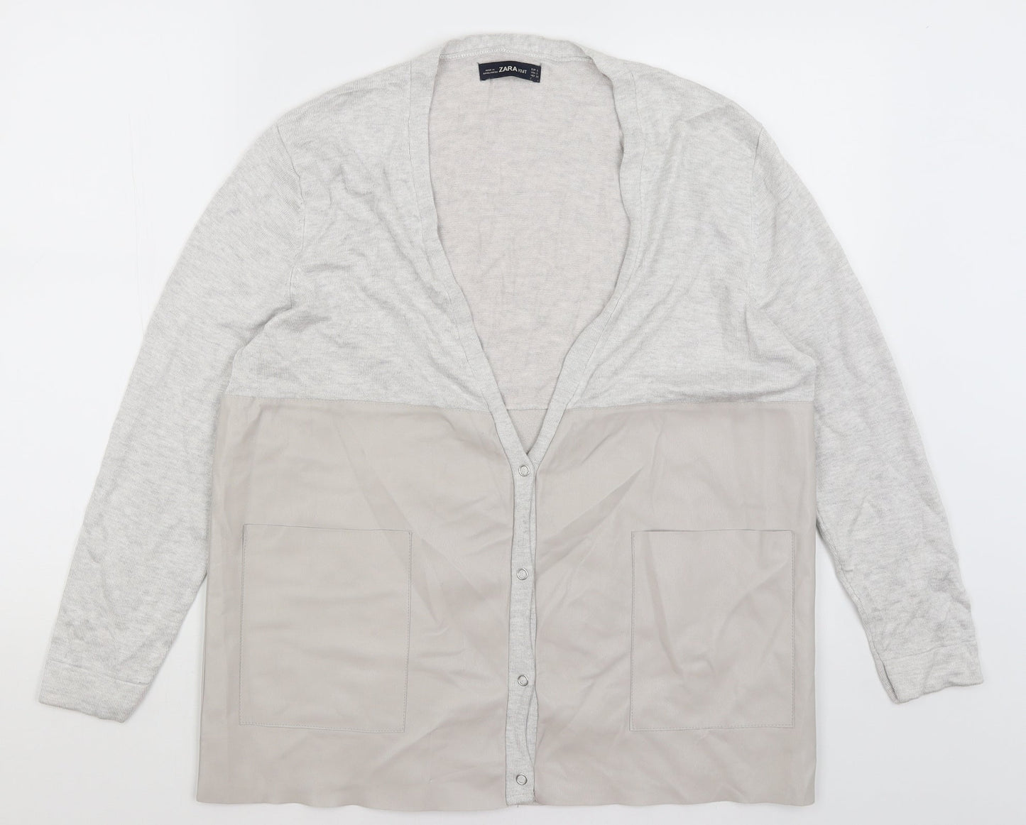Zara Womens Grey   Cardigan Jumper Size S