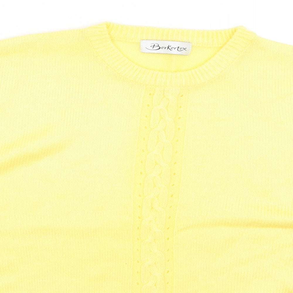 Berkertex Womens Yellow   Pullover Jumper Size 18
