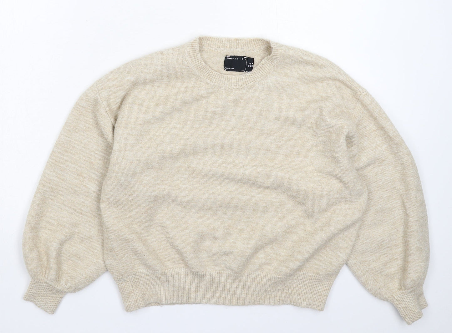 ASOS Womens Beige  Knit Pullover Jumper Size 8
