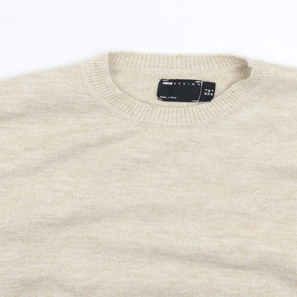 ASOS Womens Beige  Knit Pullover Jumper Size 8