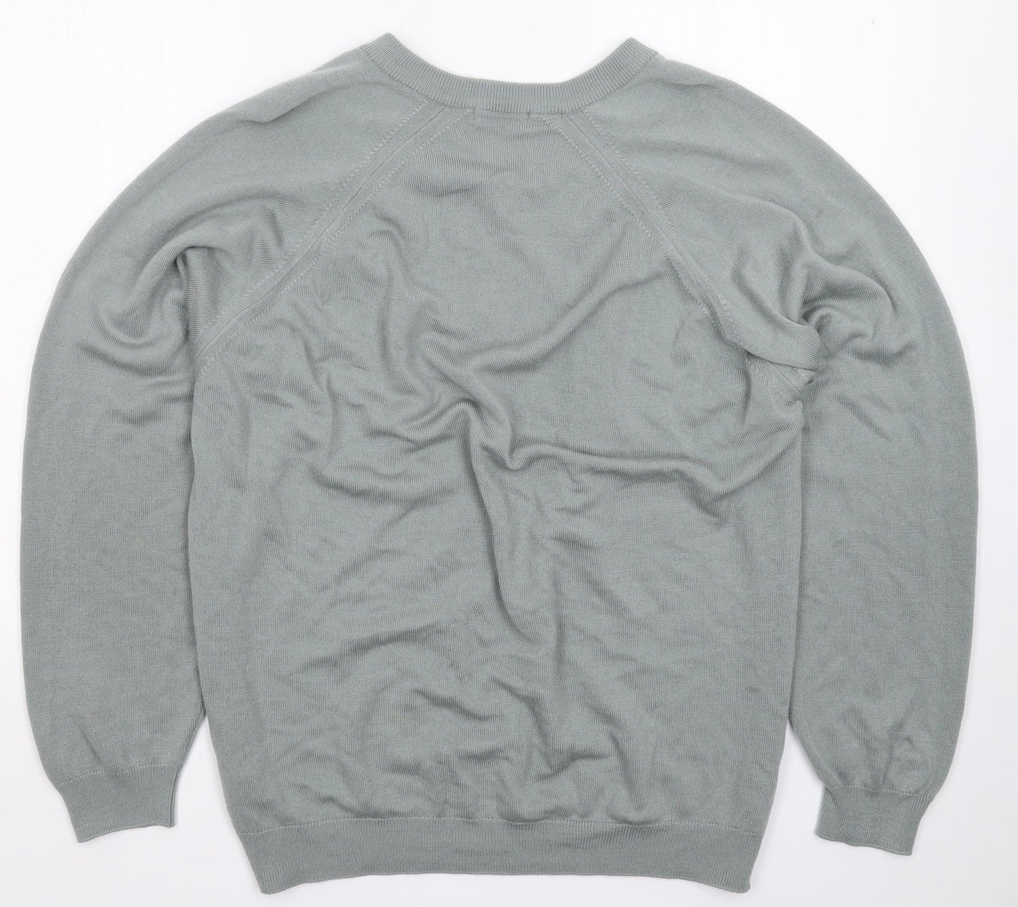 Essentials Mens Grey  Knit Pullover Jumper Size L