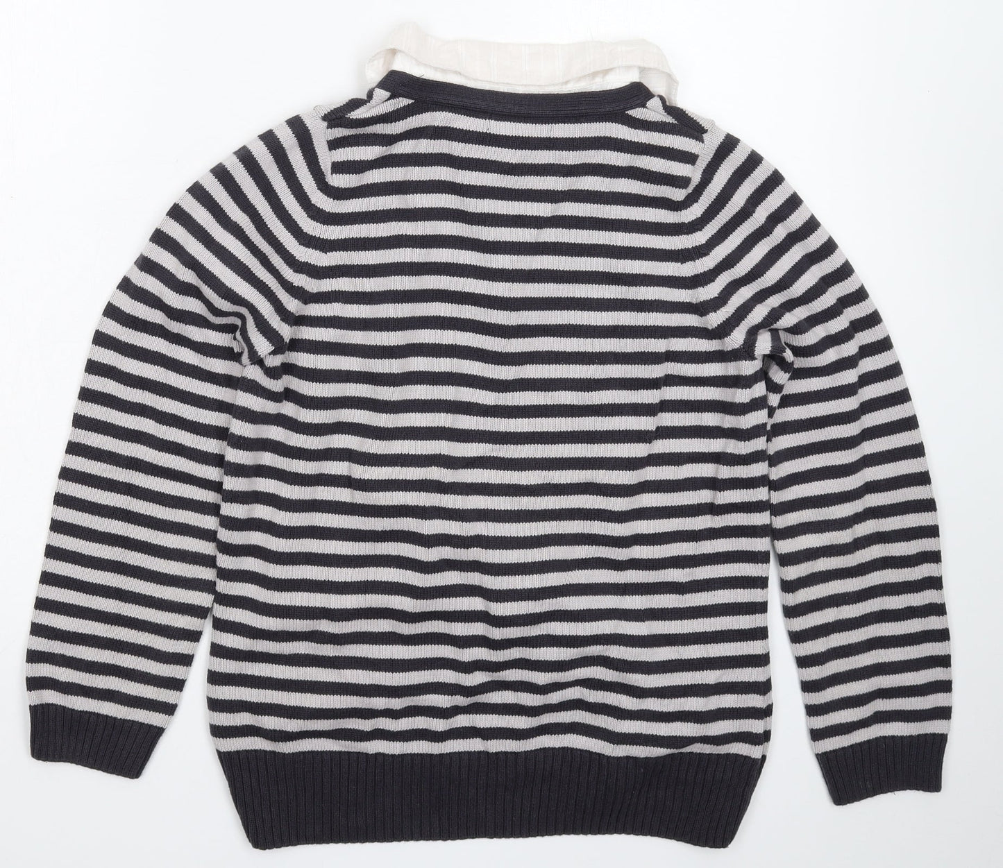 Marks and Spencer Womens Multicoloured Striped Knit Pullover Jumper Size 14