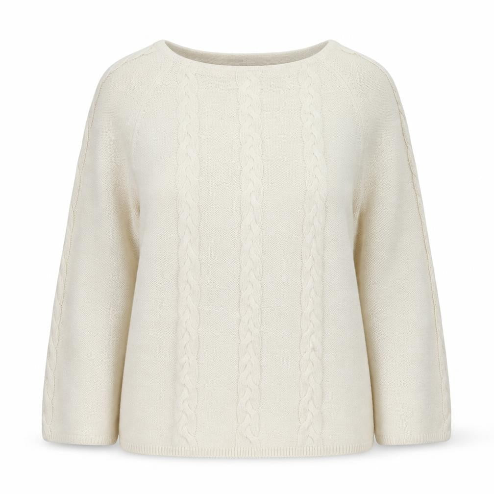 H&M Womens White  Knit Pullover Jumper Size M