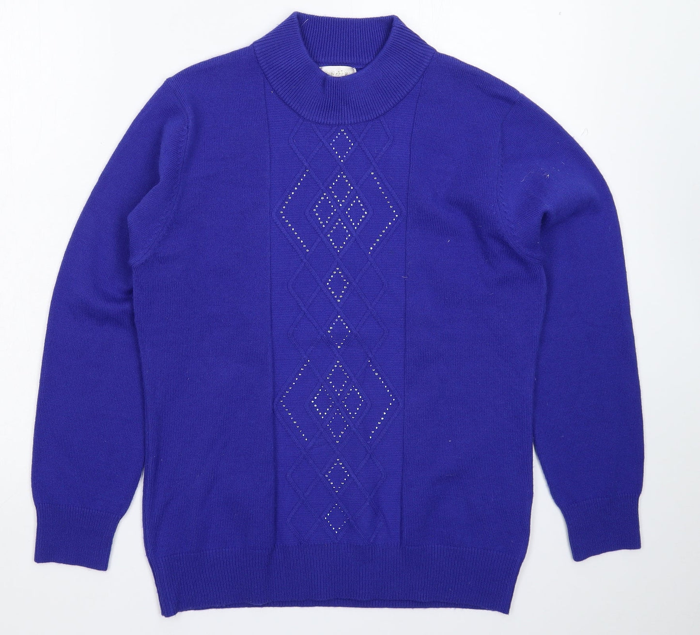 Paramour Womens Blue  Knit Pullover Jumper Size L