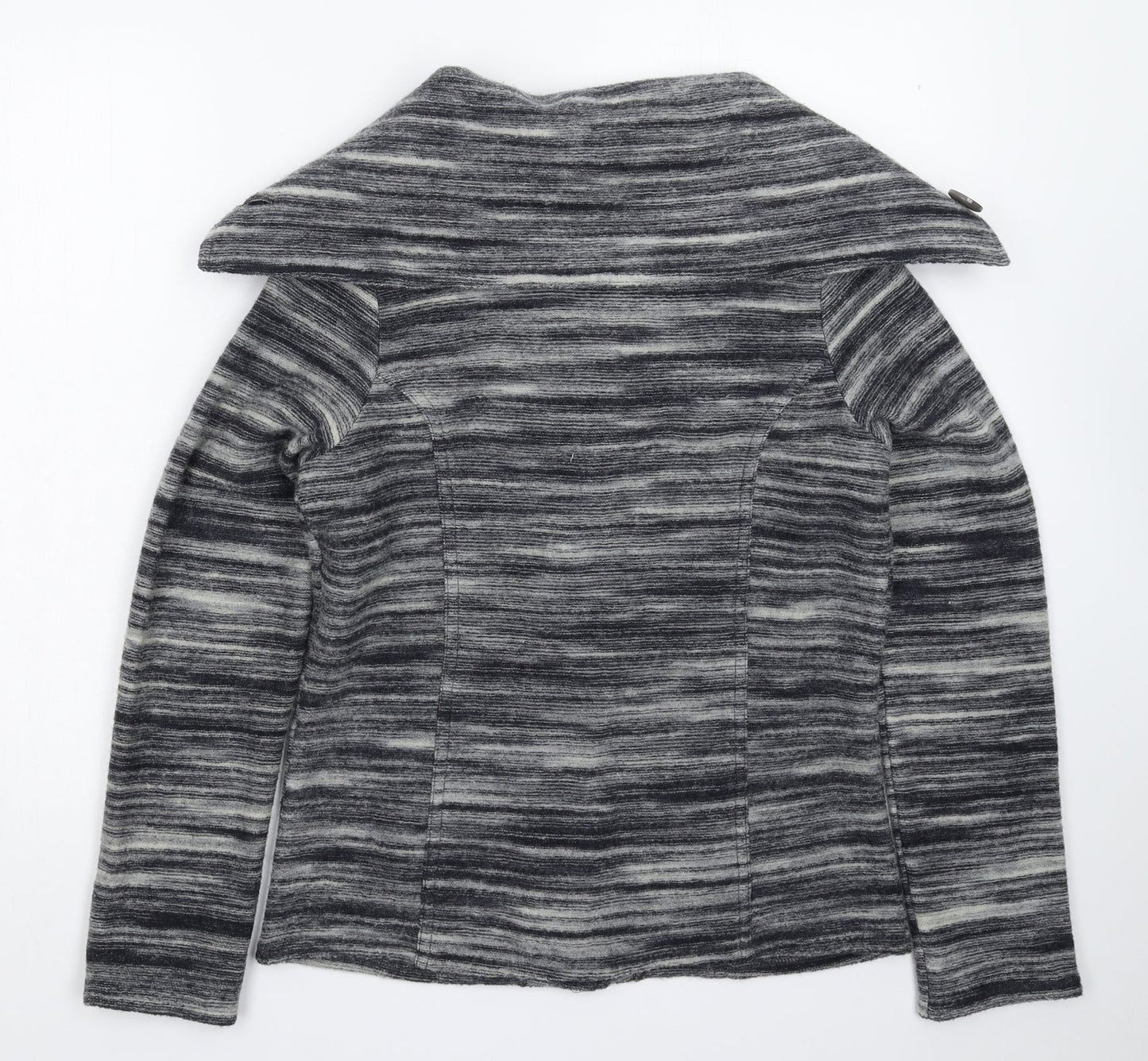 Principles Womens Grey Striped Knit Cardigan Jumper Size 12