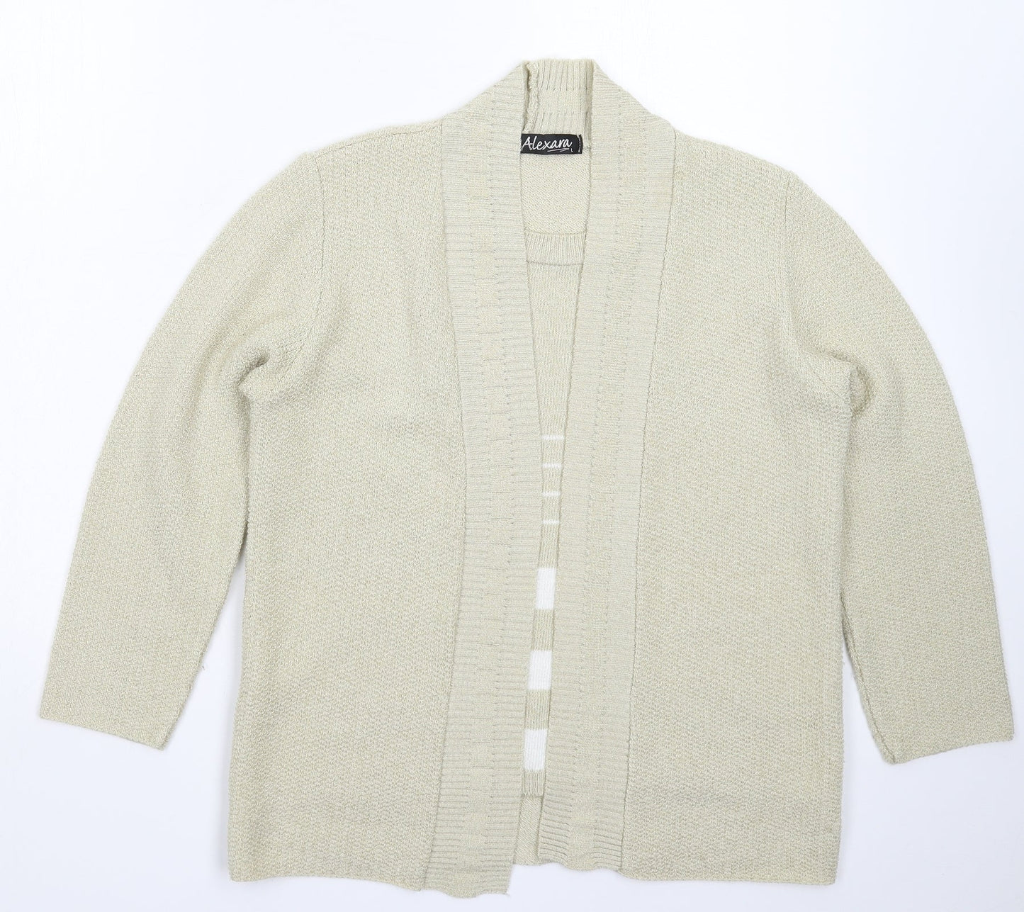 Alexara Womens Beige  Knit Pullover Jumper Size L
