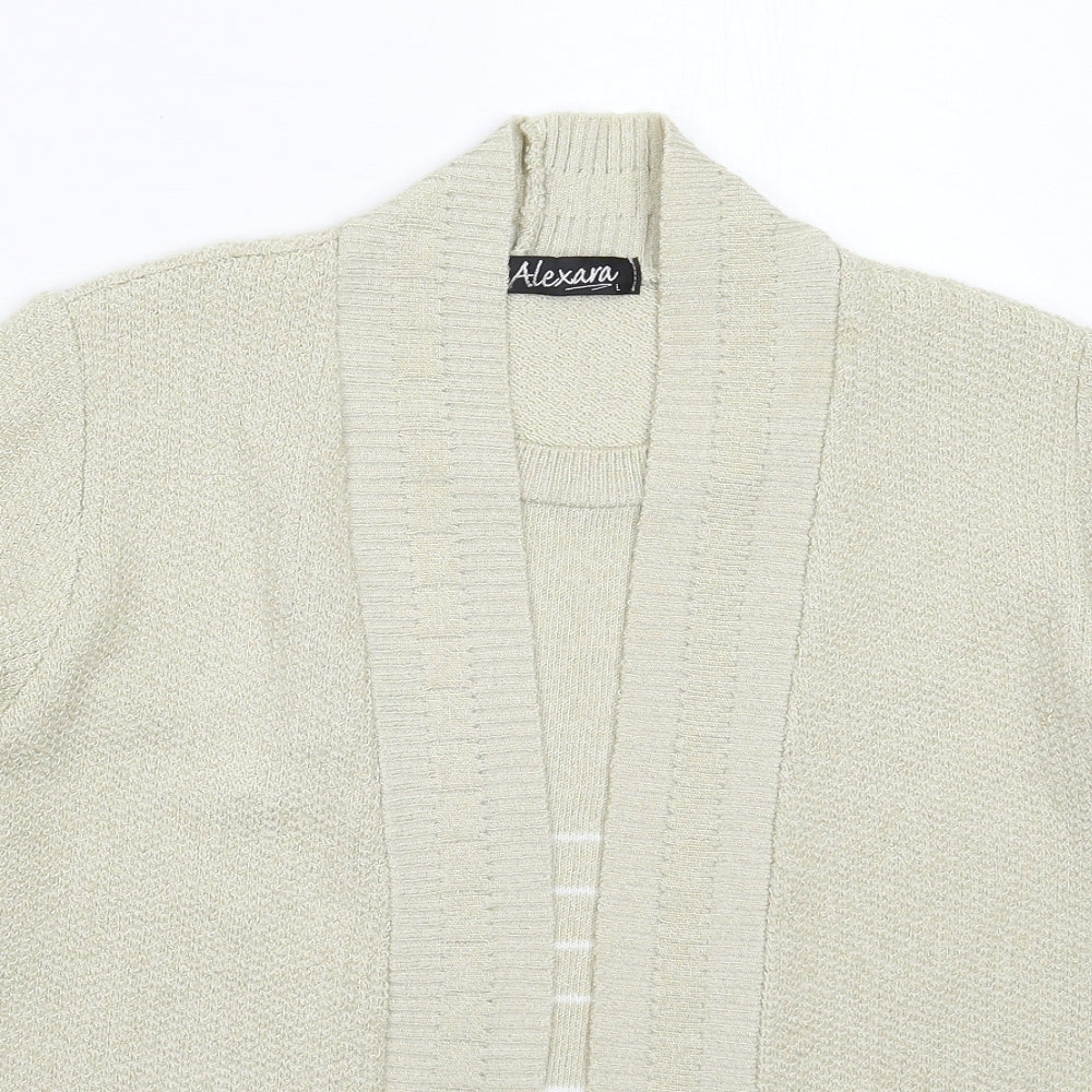 Alexara Womens Beige  Knit Pullover Jumper Size L