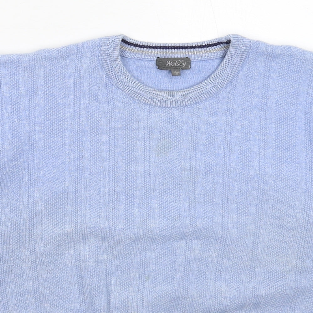 Wolsey Womens Blue  Knit Pullover Jumper Size L