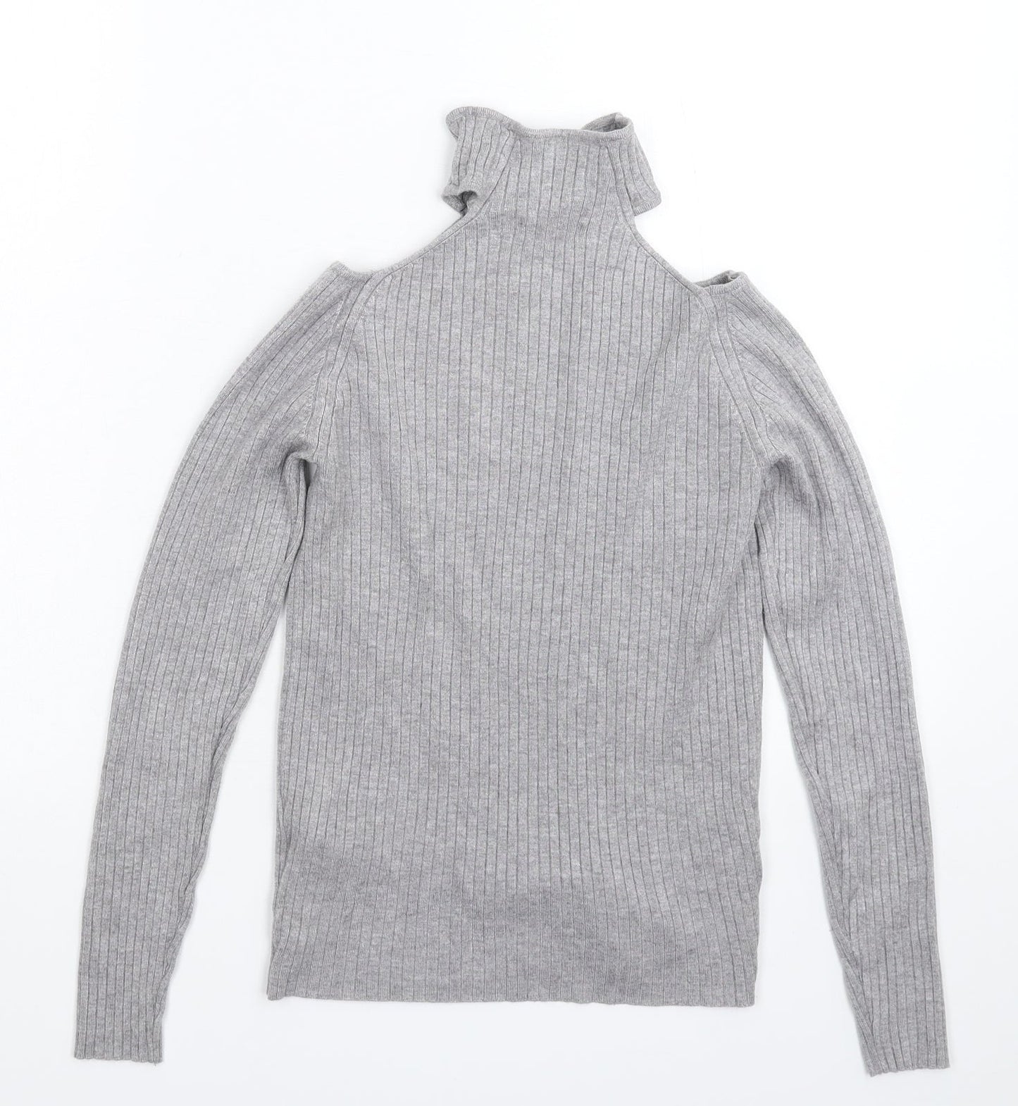 New Look Womens Grey  Knit Pullover Jumper Size 10