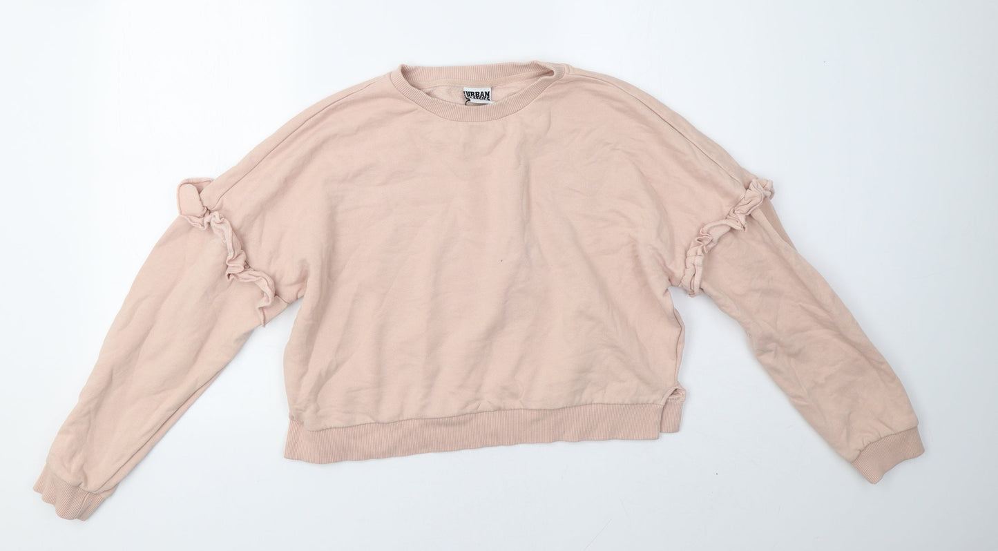 Urban Classics Womens Pink   Pullover Sweatshirt Size M