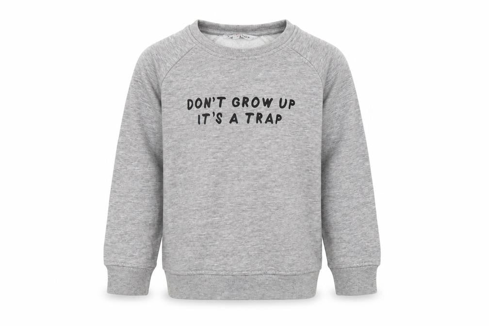 neon sheep Girls Grey   Pullover Sweatshirt Size 5-6 Years