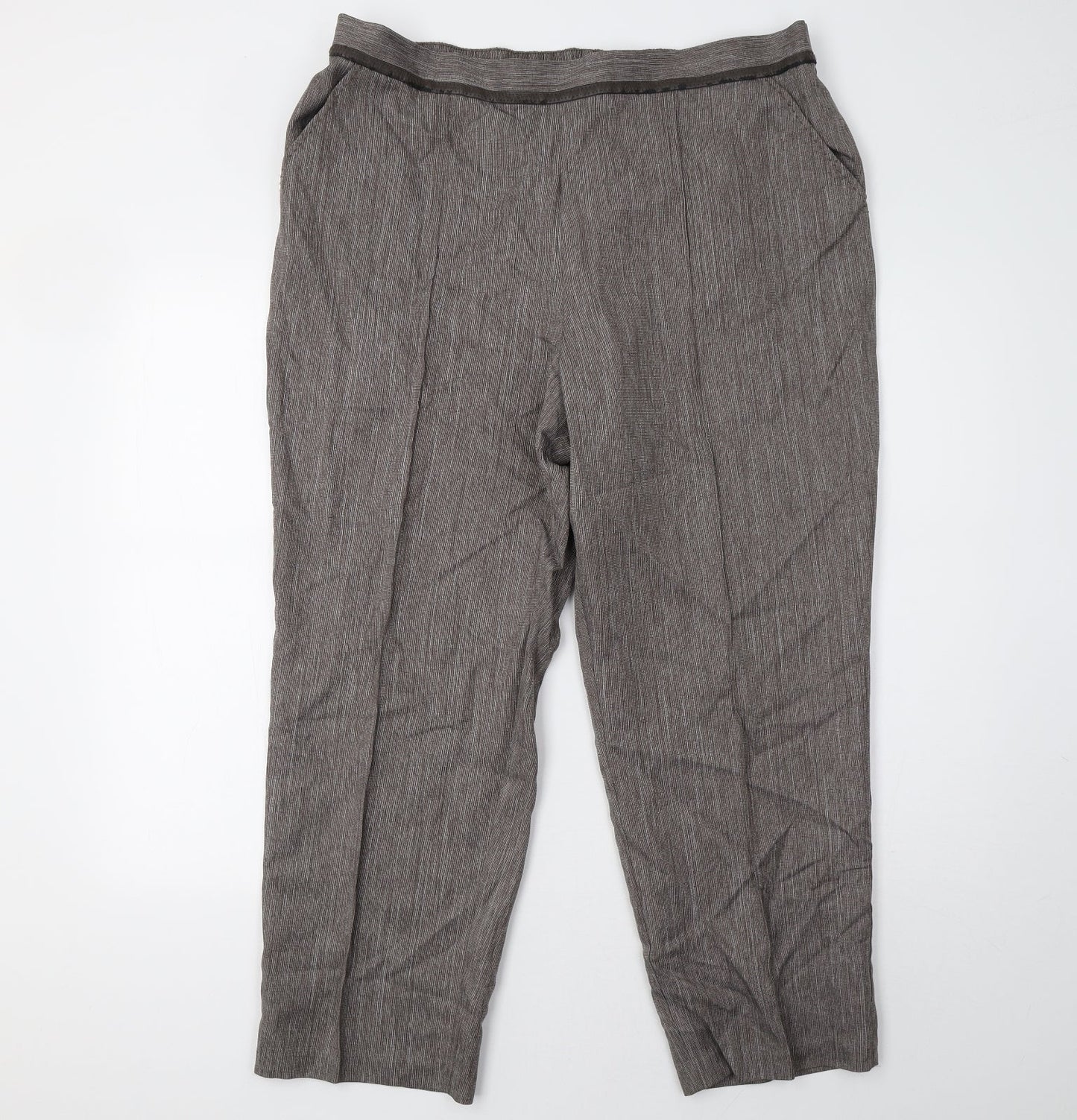 Marks and Spencer Womens Brown   Trousers  Size 18 L27 in