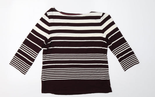 Debenhams Womens Purple Striped  Pullover Sweatshirt Size 14