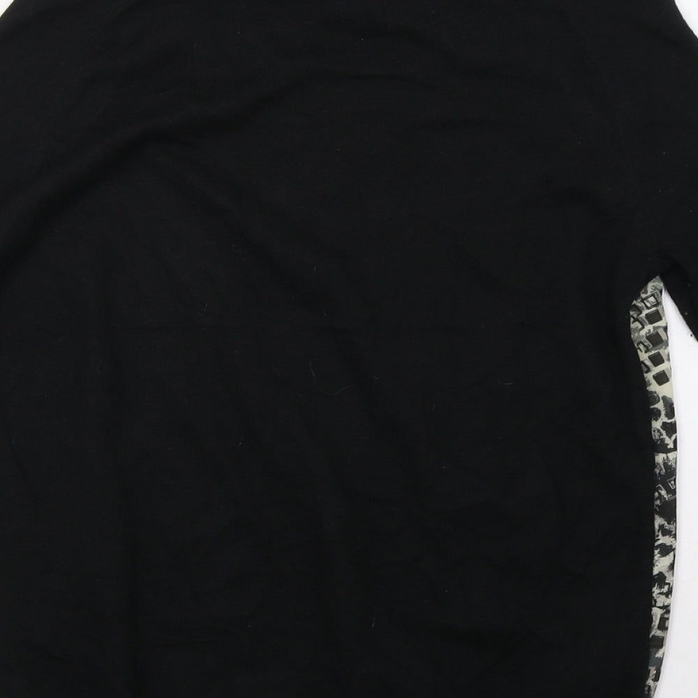 Marks and Spencer Womens Black Animal Print  Pullover Sweatshirt Size 6