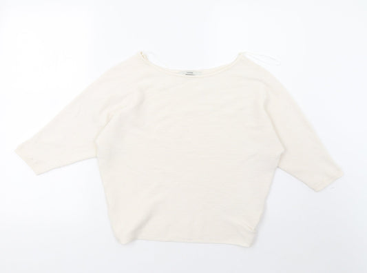 George Womens White   Pullover Sweatshirt Size S