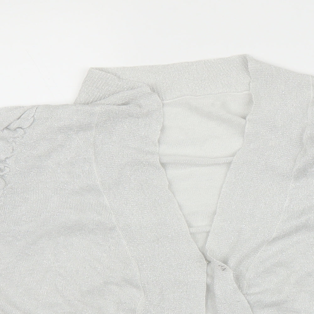 Glamorosa Womens Silver   Cardigan Jumper Size 20