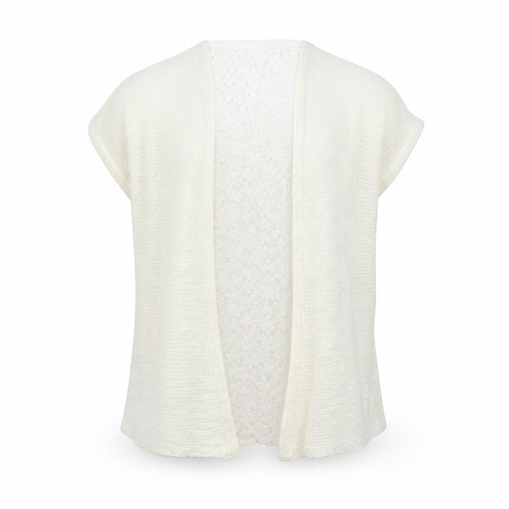 yd Girls White   Cardigan Jumper Size 10-11 Years