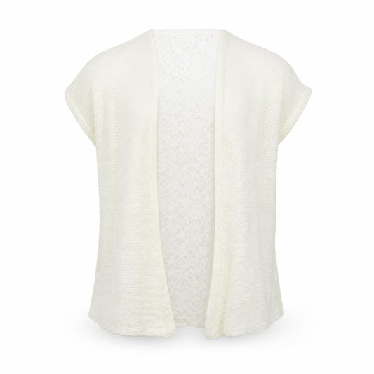 yd Girls White   Cardigan Jumper Size 10-11 Years